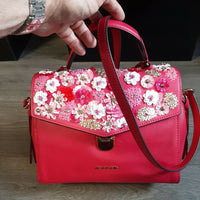 MICHAEL KORS MD TH SATCHEL Ultra Pink Handbag NEW, AUTHENTIC