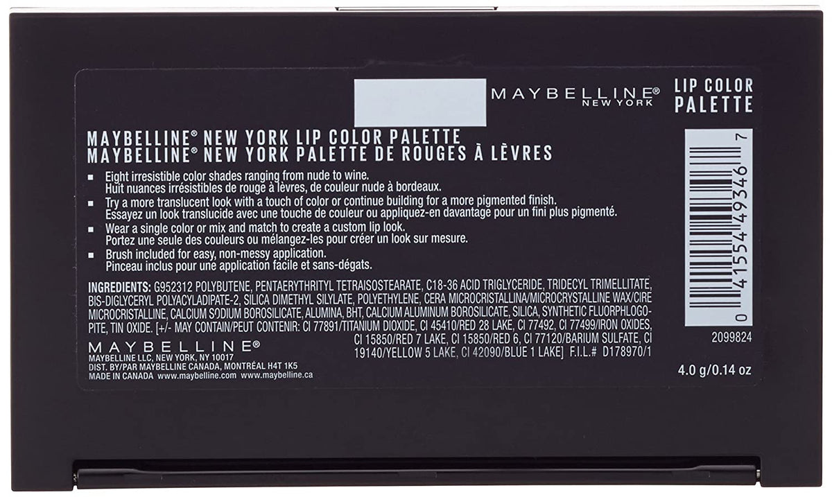 Maybelline Lip Color Palette-01 – Joseph Cosmetics